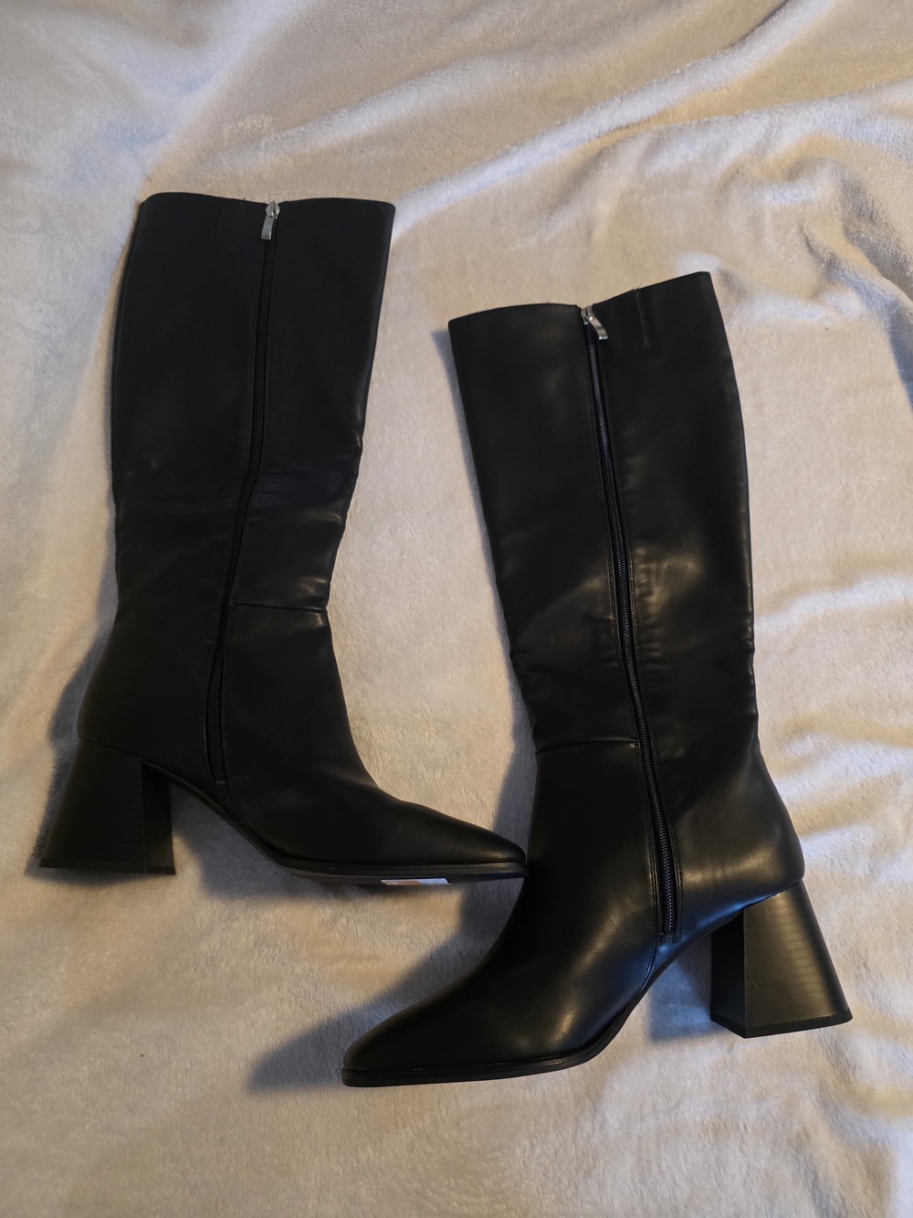 Nordstrom Black Knee-High Block Heel Boots